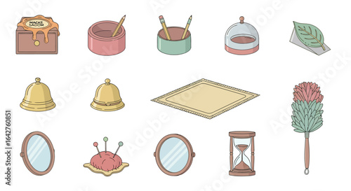 Hotel Amenities and Room Items Set