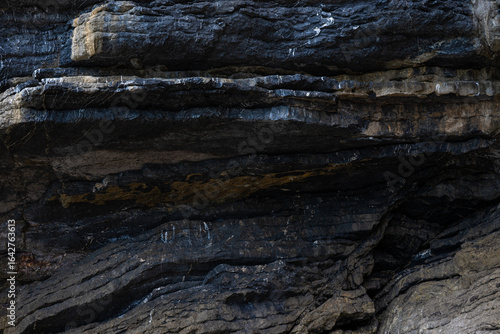 Abstract background of Pancake Rock from sedimentary process in tropical rainforest island