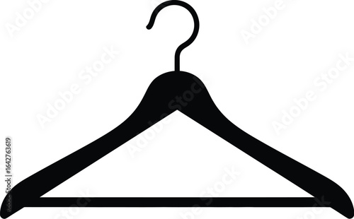 Black clothes hanger, a simple and elegant design for organizing your wardrobe and keeping your garments wrinkle-free, a must-have accessory