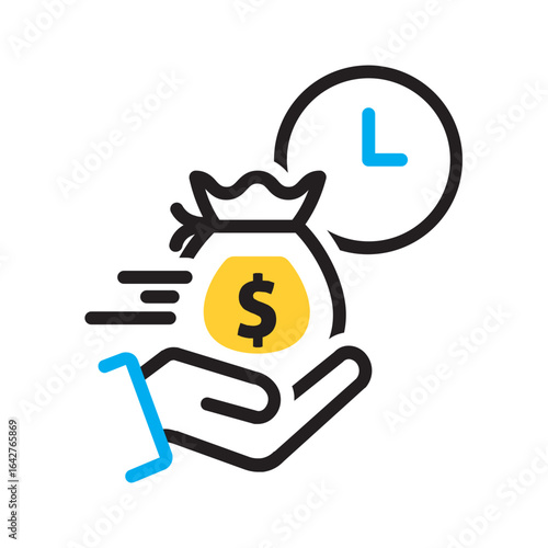 Vector multi color icon for Prepay
