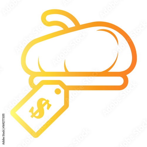 bonnet Line Gradient Icon