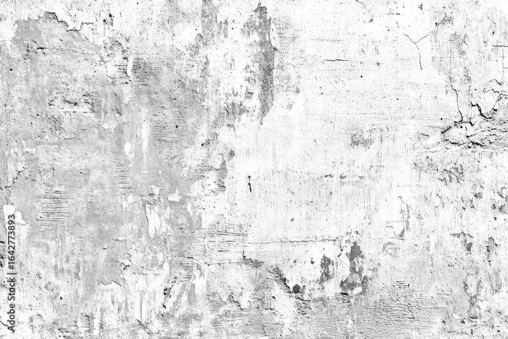 Fototapeta premium Textured, weathered white wall