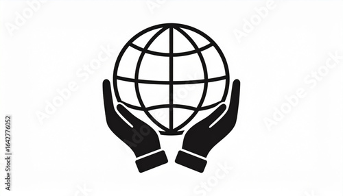Hands holding a globe, symbolizing global care and protection.