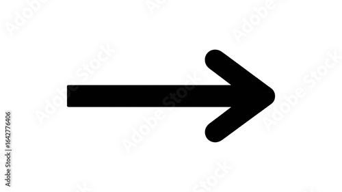 Elegant white arrow symbol pointing right, perfect for directions, progress, or forward movement concepts