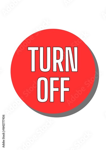 red turn-off button