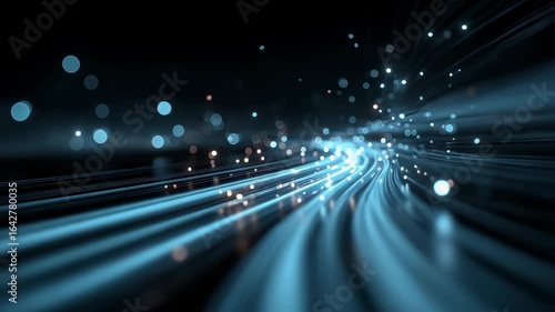 Technology Fiber Data Stream Accelerates Transmission