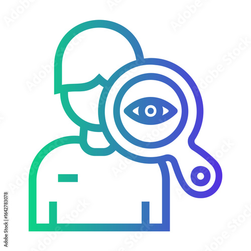 observation Line Gradient Icon