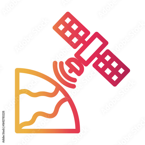 observation Line Gradient Icon