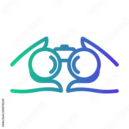 observation Line Gradient Icon