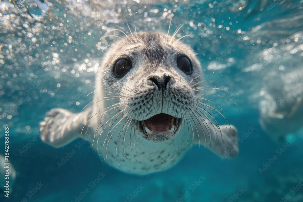 Obraz premium Seal pup underwater