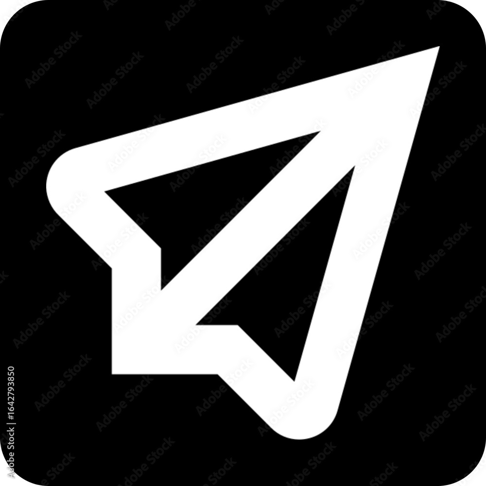 Paper airplane message icon Paper airplane message icon