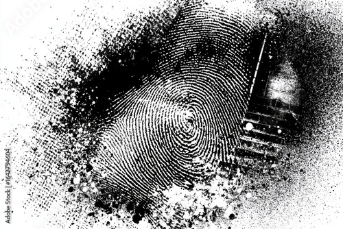 Abstract fingerprint with textured background