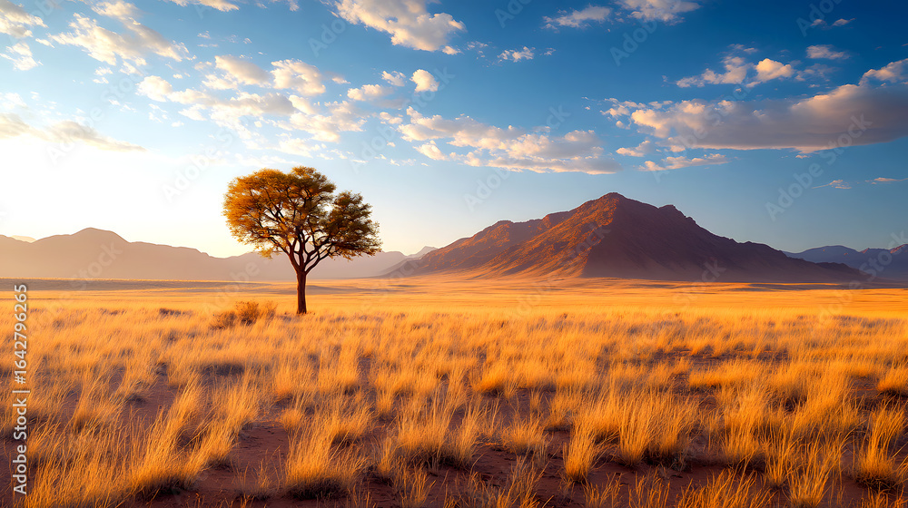Fototapeta premium Vast Desert Single Tree