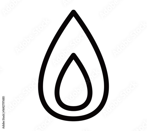 シンプルな火のアイコン　炎　燃える　熱い　熱　火災　情熱　可燃　燃焼　炎上　点火　マーク　やる気