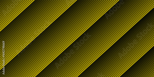 Yellow and black vector, technology 3d futuristic glow with line shapes banner