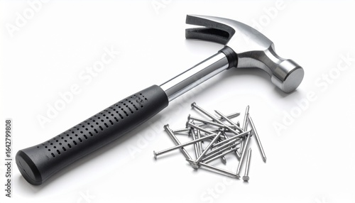 hammer and nails isolated