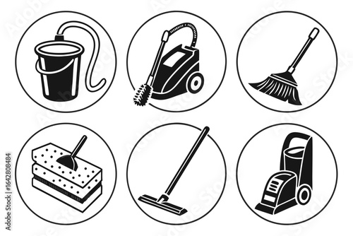 set of cleaning equipment