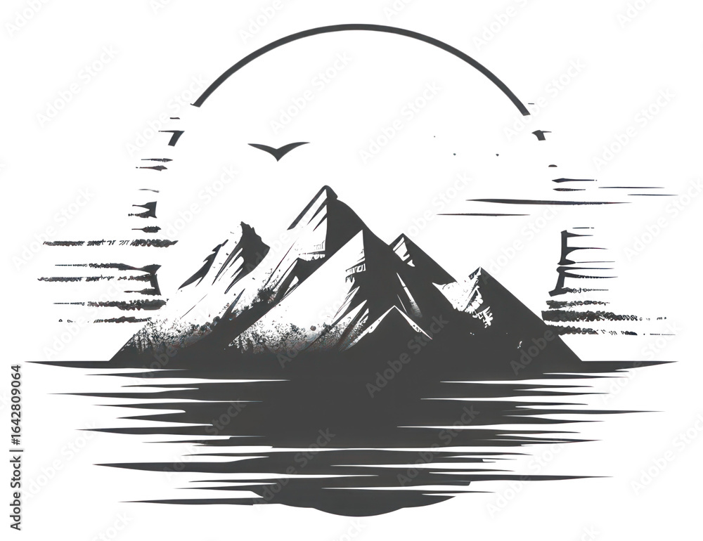 Fototapeta premium PNG Mountain outdoors nature water.