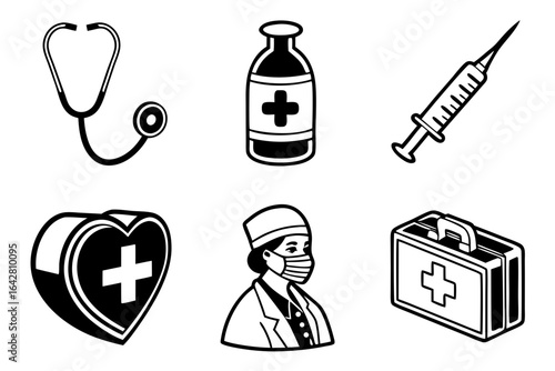 vector set of medical icons