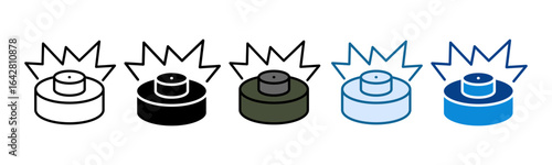 Landmine Icon Set Multiple Style Collection