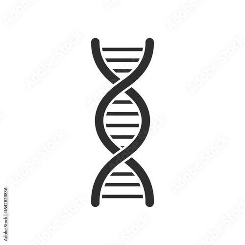 Simple DNA Strand Icon Representing Genetics Biology and Scientific Concepts