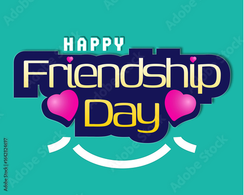 Happy Friendship Day Greeting with Colorful Design