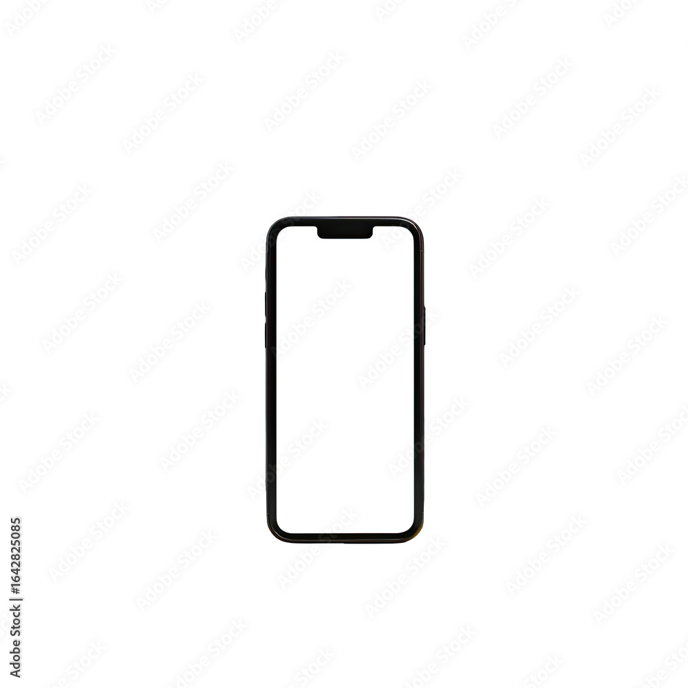 Empty smartphone screen against a black background. Empty smartphone screen against a black background.