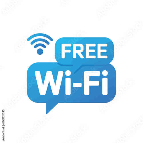 Free wi fi connection symbol with wi fi signal waves
