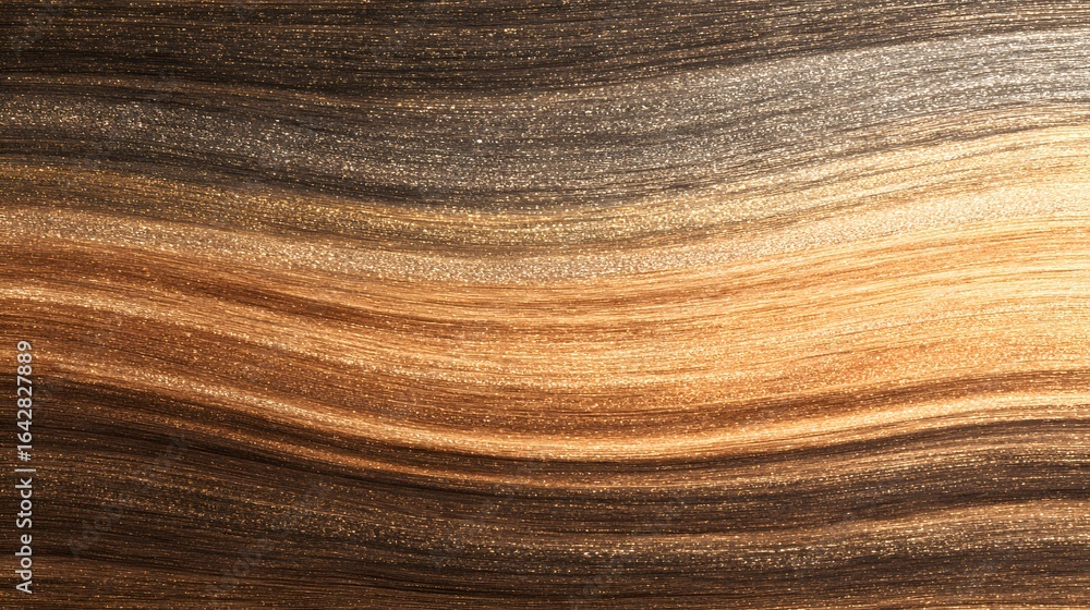Fototapeta premium Abstract design with flowing, textured lines of gold and brown tones.