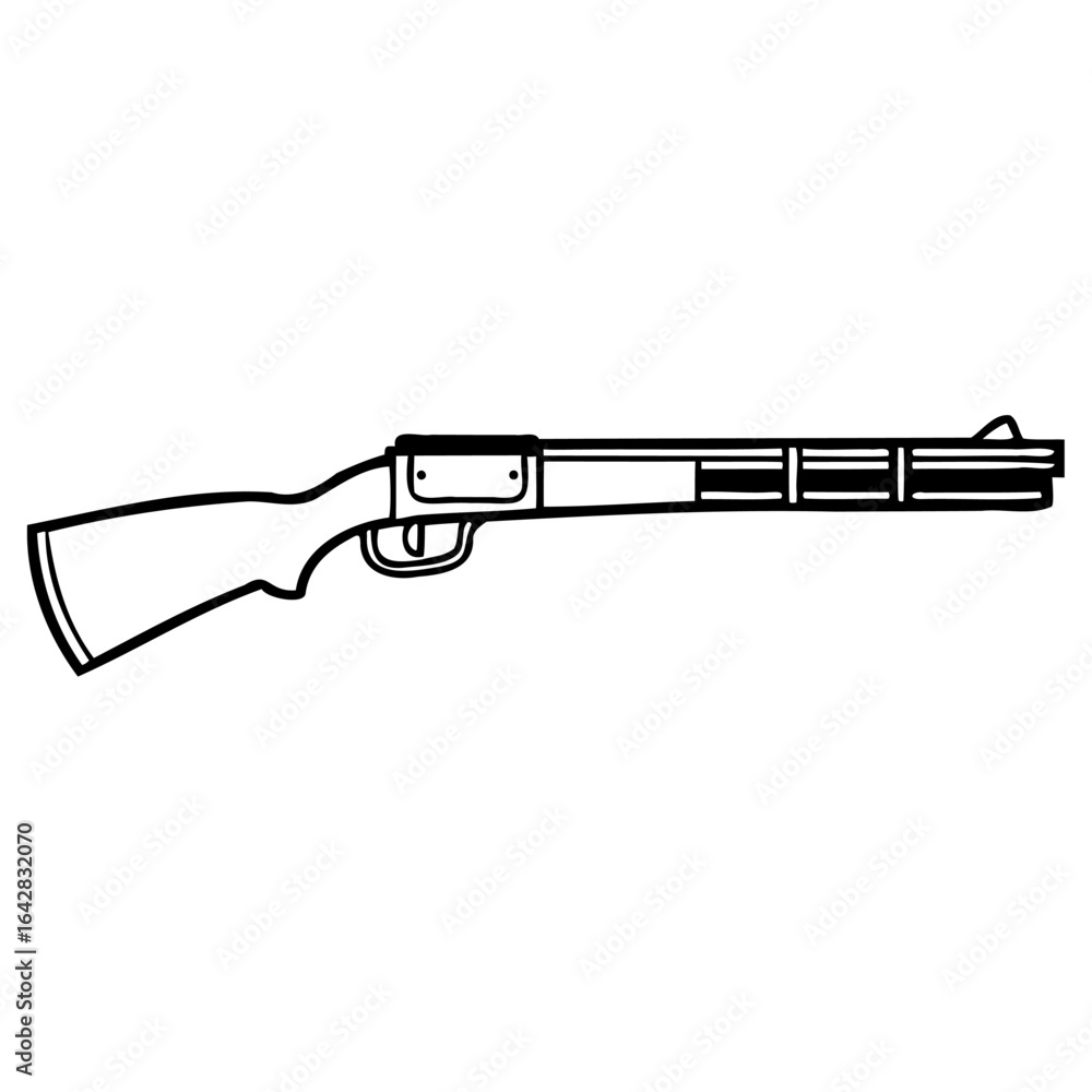 Hunting shotgun isolated on white background Hunting shotgun isolated on white background