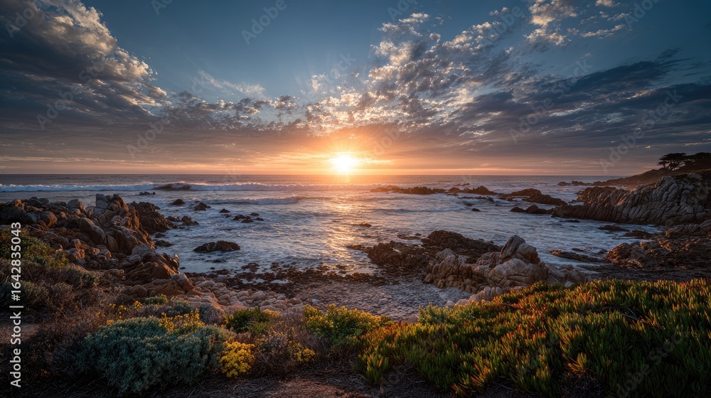 Fototapeta premium Dramatic sunset over the ocean (2)