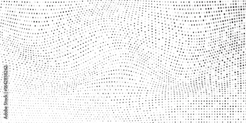 Rectangle dot halftone gradient texture. Vanishing polka dot background. Repeating dots gradation illustration abstract