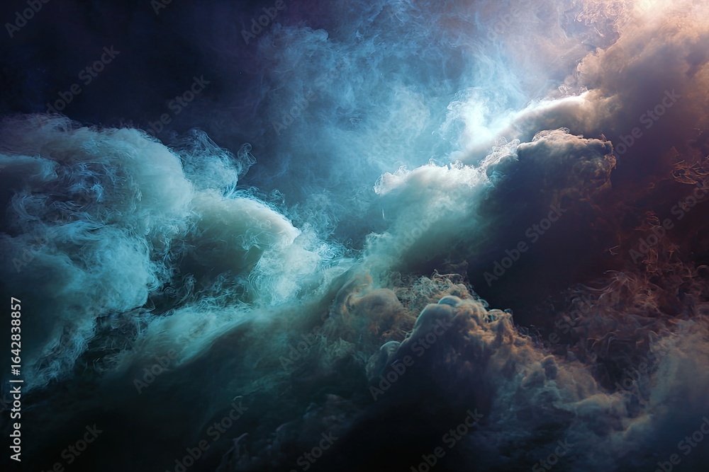 Obraz premium Vast, swirling cloudscapes of vibrant hues