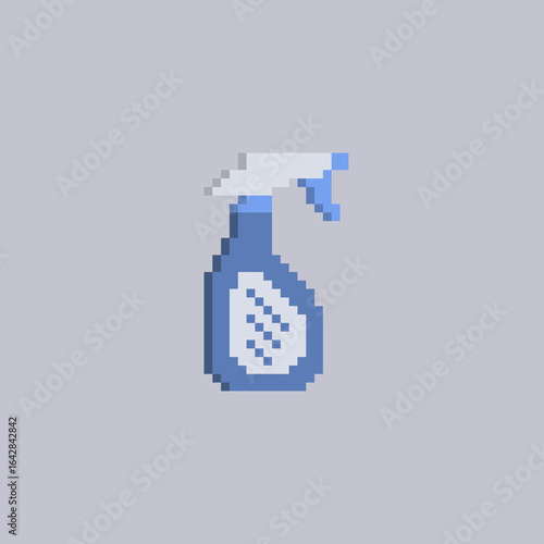 cleaning spray in pixel art