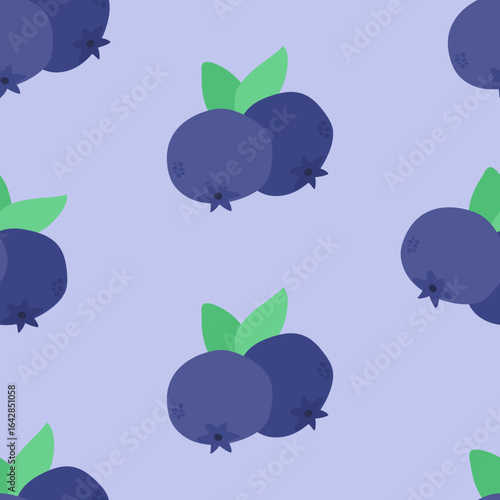 blueberry background seamless pattern 