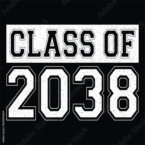 Class of 2038 Senior Graduation Year Vintage Back To School