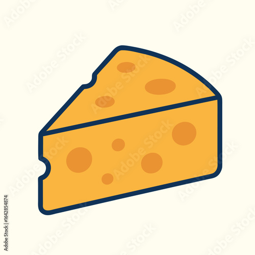 Cheese Slice Dairy Food Vector Illustration