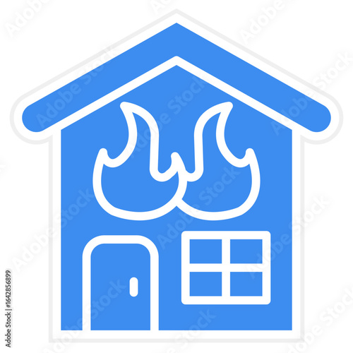 Burning House icon style