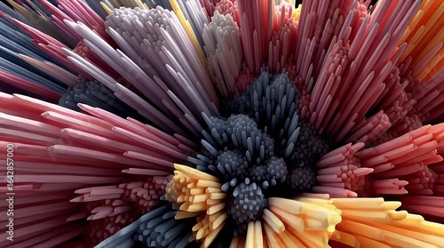 Abstract 3D floral explosion