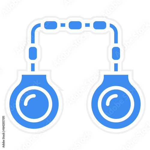 Handcuffs icon style