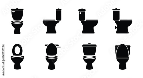 Various Toilet Styles Illustrations