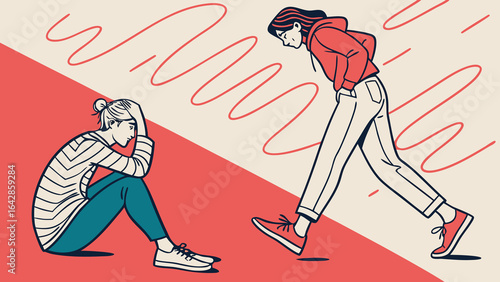 vector illustration of a man and woman