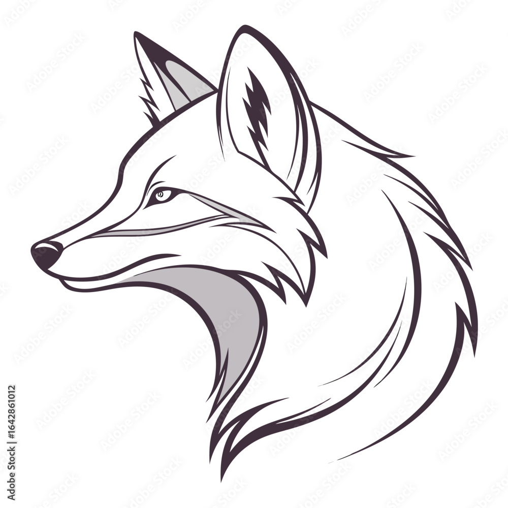 Obraz premium fox vector illustration