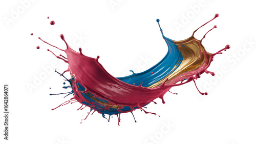 A dynamic and vibrant splash of colorful paint.