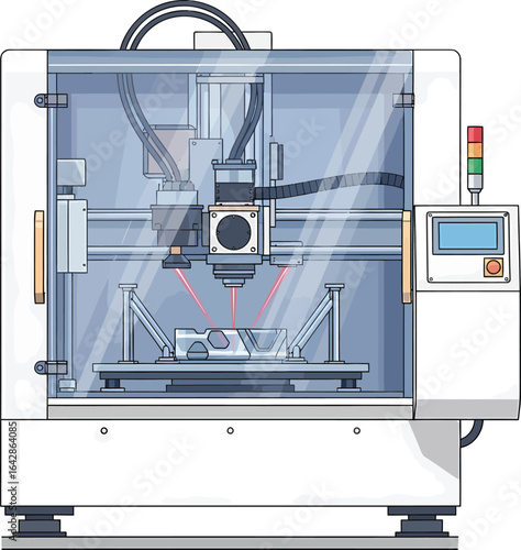 Industrial Laser Cutting Machine with Precision Control System.