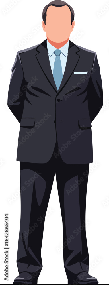 Professional Man in Dark Suit and Light Blue Tie. Professional Man in Dark Suit and Light Blue Tie.