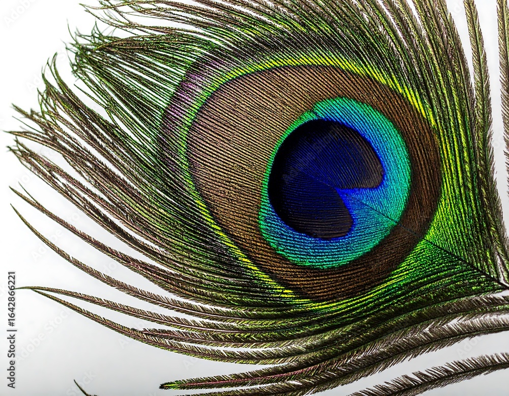 Obraz premium Peacock feather close-up