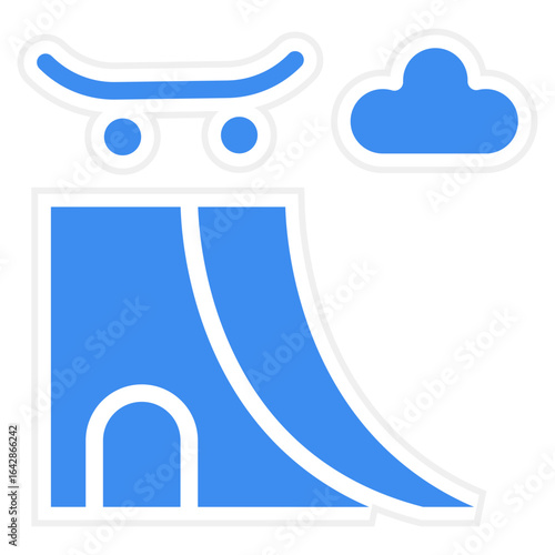 Skateboarding Ramp icon style