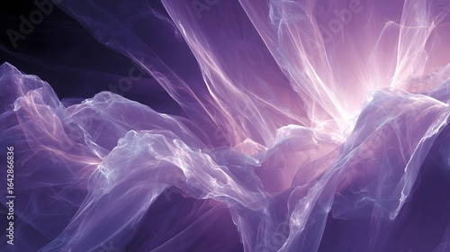 Intricate purple and white abstract design.