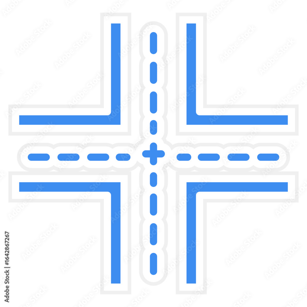 Obraz premium Crossing Road icon style
